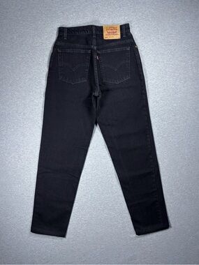 Vintage Levis 550 Jeans Women’s 8 28x30.5 Black Relaxed Fit Tapered Mom Jean 90s
